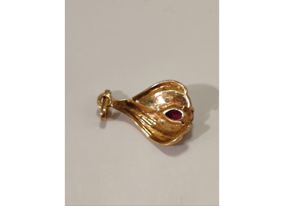 Image Pendentif Or jaune Diamant Rubis