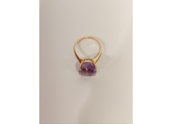 Image Bague Or jaune Améthyste