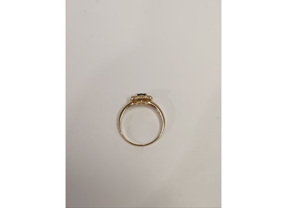 Image Bague Or jaune Saphir Diamant
