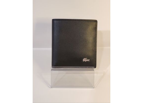 Image Portefeuille LACOSTE Cuir Noir