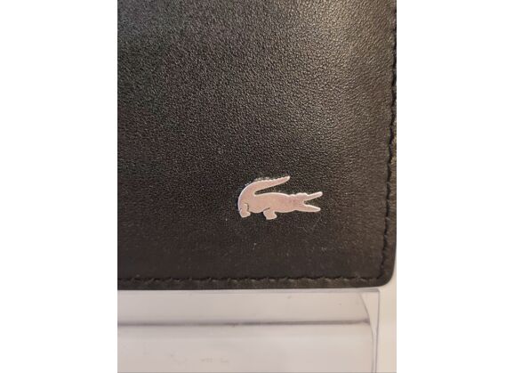Image Portefeuille LACOSTE Cuir Noir