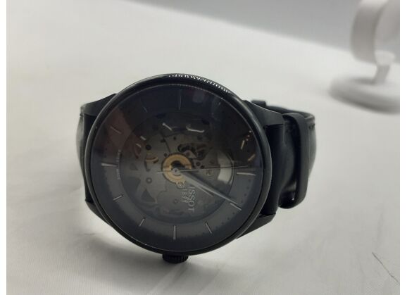Image Montre Homme TISSOT Chemin des tourelles skeleton Cuir Noir 25.6 mm