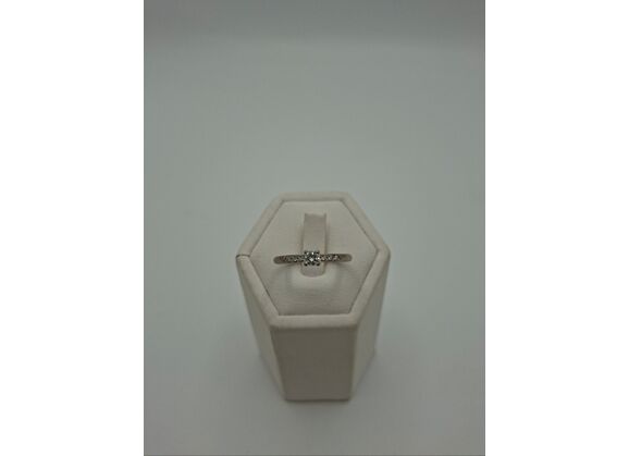 Image Bague Solitaire Or blanc Diamants