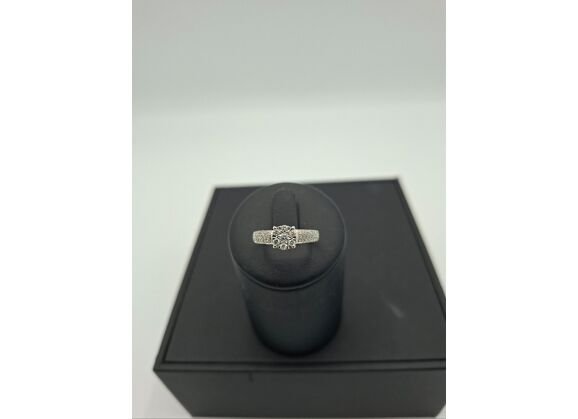 Image Bague Or blanc Oxyde de zirconium