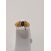 Image Bague Or jaune Saphir Oxyde de zirconium