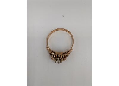 Image Bague Or jaune Oxyde de zirconium Oxyde de zirconium