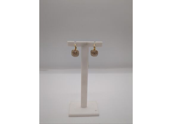 Image Boucles d'oreilles Or jaune Oxyde de zirconium Oxyde de zirconium