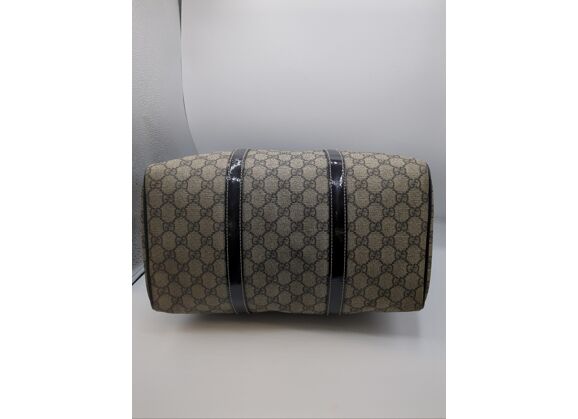 Image Sac à main GUCCI Boston Porté Main Tissu Brun