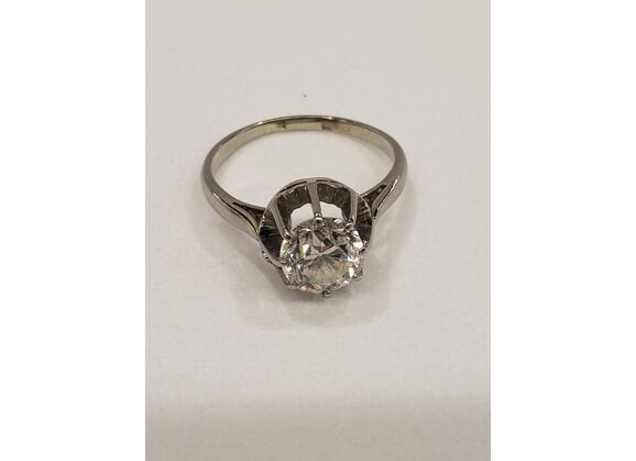 Image Bague Or blanc Diamant Sans