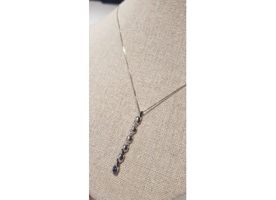 Image Collier Or blanc Diamants