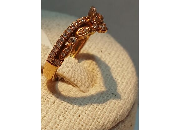Image Bague Or rose Diamant Diamant