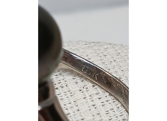 Image Bague Or blanc Perle Perle