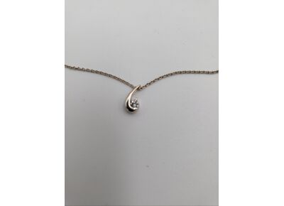 Image Collier Or blanc Diamant
