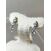 Image Boucles d'oreilles Or blanc Pierre blanche Pierre blanche