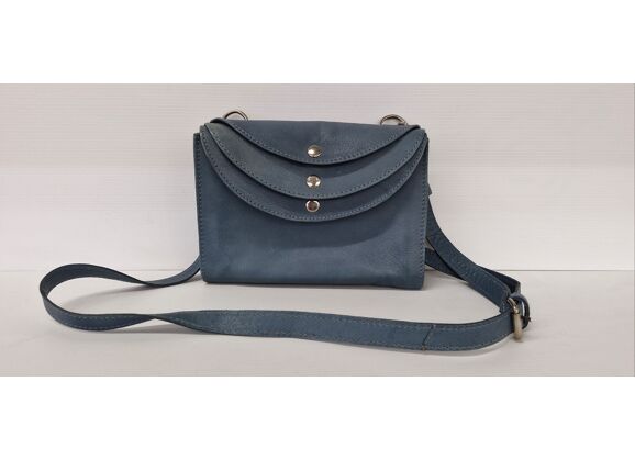 Image Sac à main PAUL MARIUS Porté épaule Cuir Bleu gris