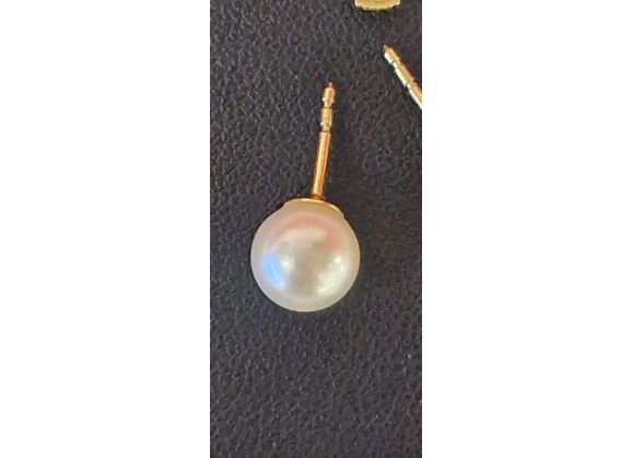 Image Boucles d'oreilles Or jaune Perles