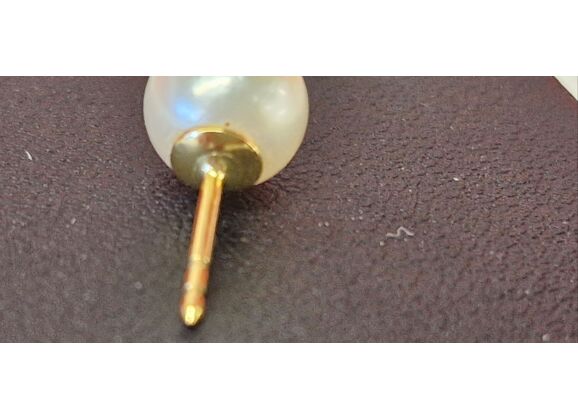 Image Boucles d'oreilles Or jaune Perles