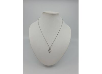 Image Collier Or blanc Diamant