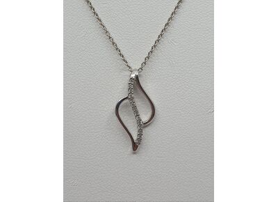 Image Collier Or blanc Diamant