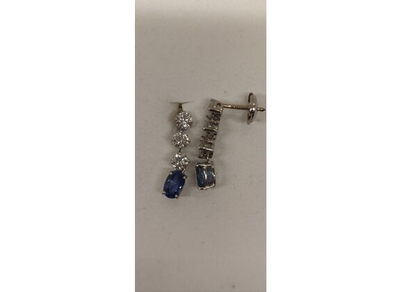 Image Boucles d'oreilles Or blanc Diamant