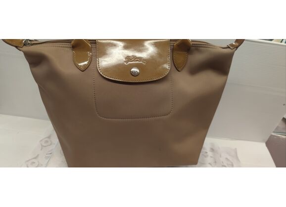 Image Sac à main Porté épaule Toile Beige