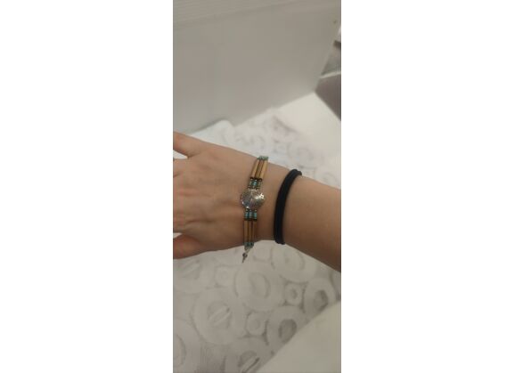 Image Bracelet Argent Perles