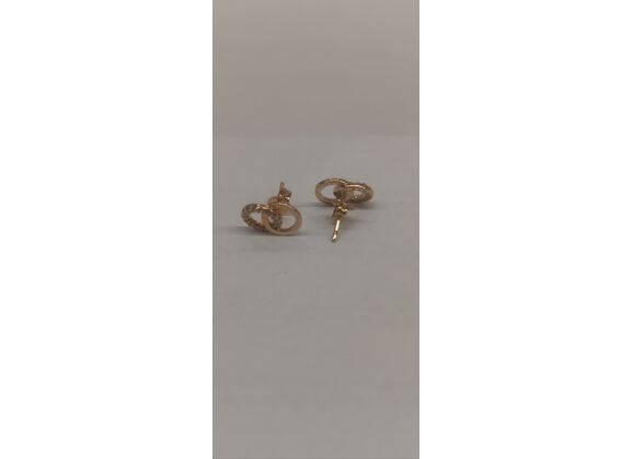 Image Boucles d'oreilles Plaqué argent Strass