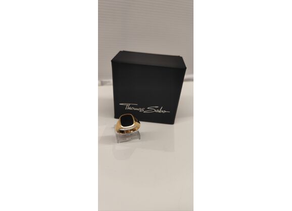 Image Bague Chevalière Argent Onyx