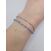 Image Bracelet Argent Pierre violette