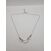 Image Collier Argent Pierre blanche