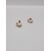 Image Boucles d'oreilles Or jaune Or blanc Oxyde de zirconium Oxyde de zirconium