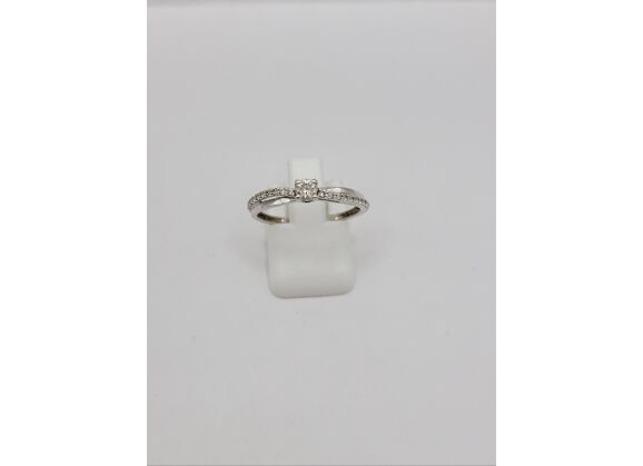 Image Bague Or blanc Oxyde de zirconium Oxyde de zirconium