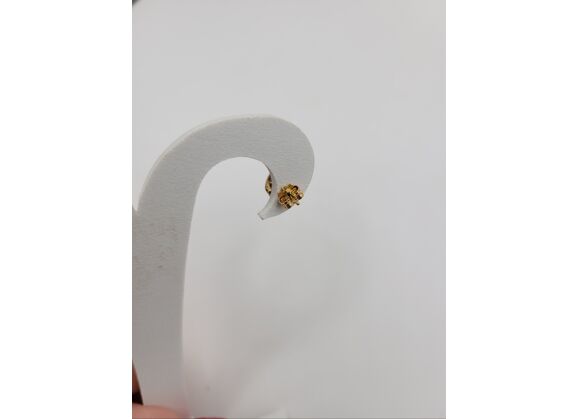 Image Boucles d'oreilles Or jaune Emeraude Oxyde de zirconium