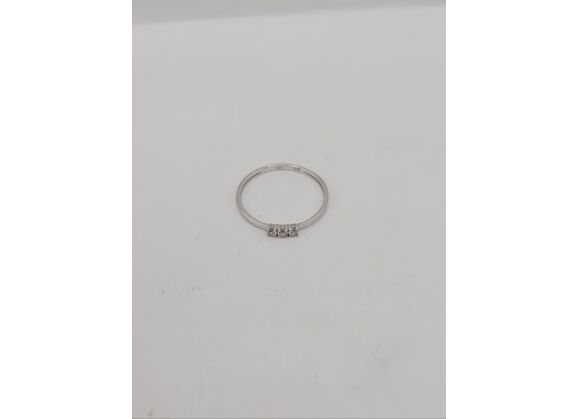 Image Bague Or blanc Oxydes de zirconium