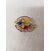 Image Boucles d'oreilles Or jaune Pierre bleue Pierre rose