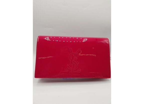 Image Sac à main YVES SAINT LAURENT Pochette Cuir verni Rose