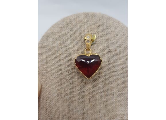 Image Pendentif Or jaune Pierre rouge Diamant