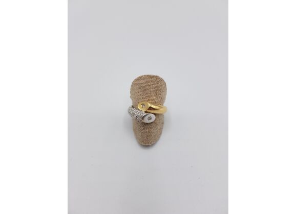 Image Bague Or jaune Or blanc Diamant Diamant