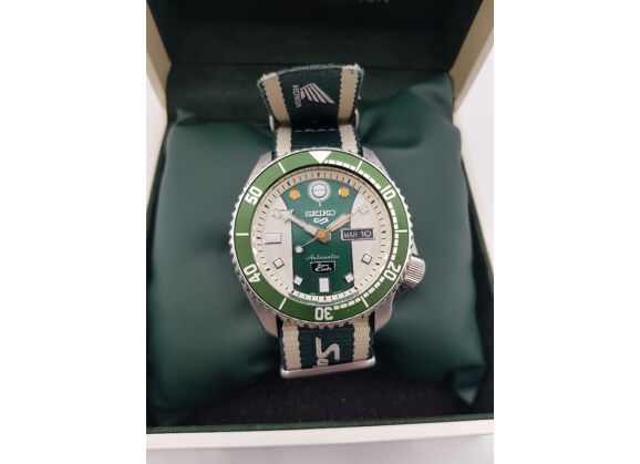 Image Montre Homme SEIKO Super club Tissu Vert 4 mm