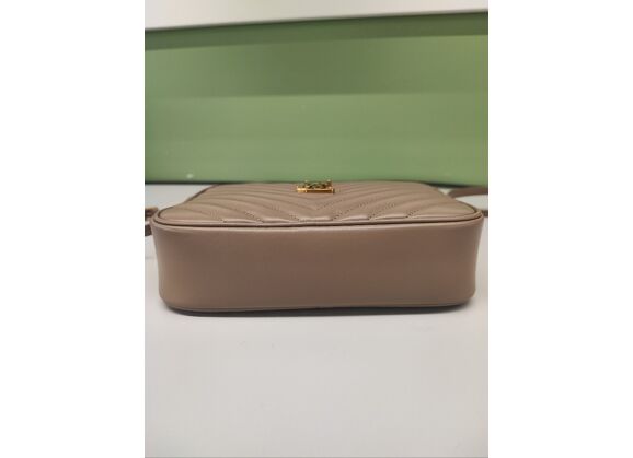 Image Sac à main YVES SAINT LAURENT Lou Camera Porte-documents Cuir Taupe