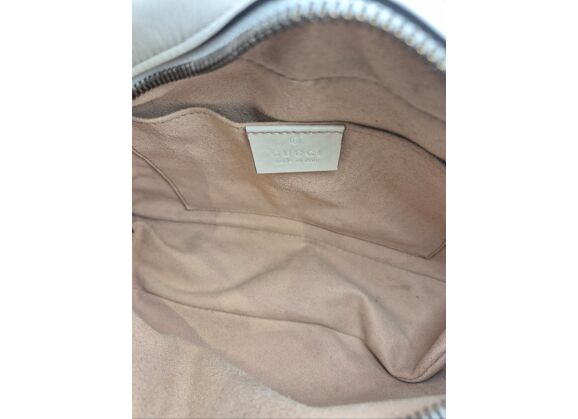 Image Sac à main GUCCI Porté épaule Tissu Beige