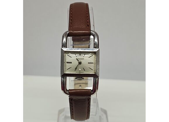 Image Montre Femme JAEGER LECOULTRE Etrier Cuir Marron 20 mm