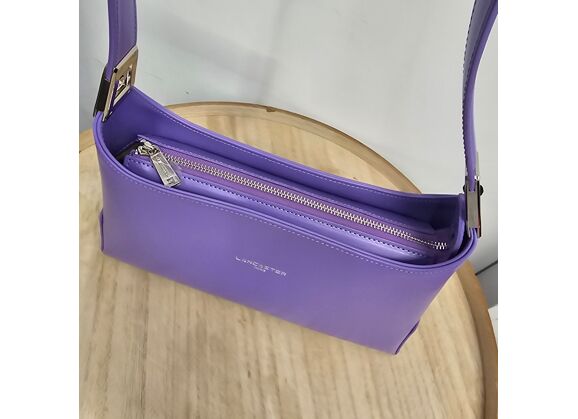 Image Sac à main LANCASTER Iris Porté épaule Cuir de vachette Parme