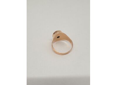 Image Bague Or jaune Diamant Pierre noire