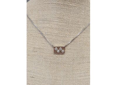 Image Collier Or blanc Diamant Sans