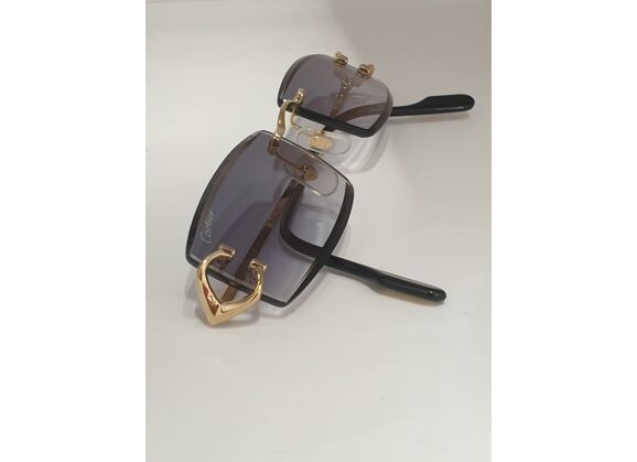 Image Lunettes de soleil CARTIER Cartier ct0465s Métal Doré 56 mm