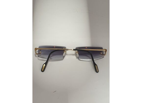 Image Lunettes de soleil CARTIER Cartier ct0465s Métal Doré 56 mm