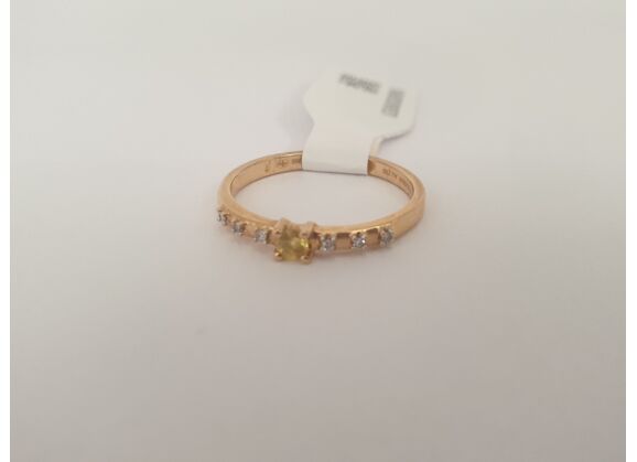 Image Bague Or rose Saphir Diamant