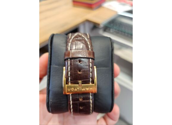 Image Montre Homme HAMILTON Montre hamilton jazzmaster viewmatic Cuir Marron 40 mm
