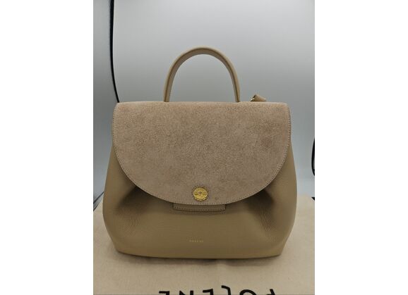 Image Sac à main POLENE Porté croisé Cuir grainé Beige